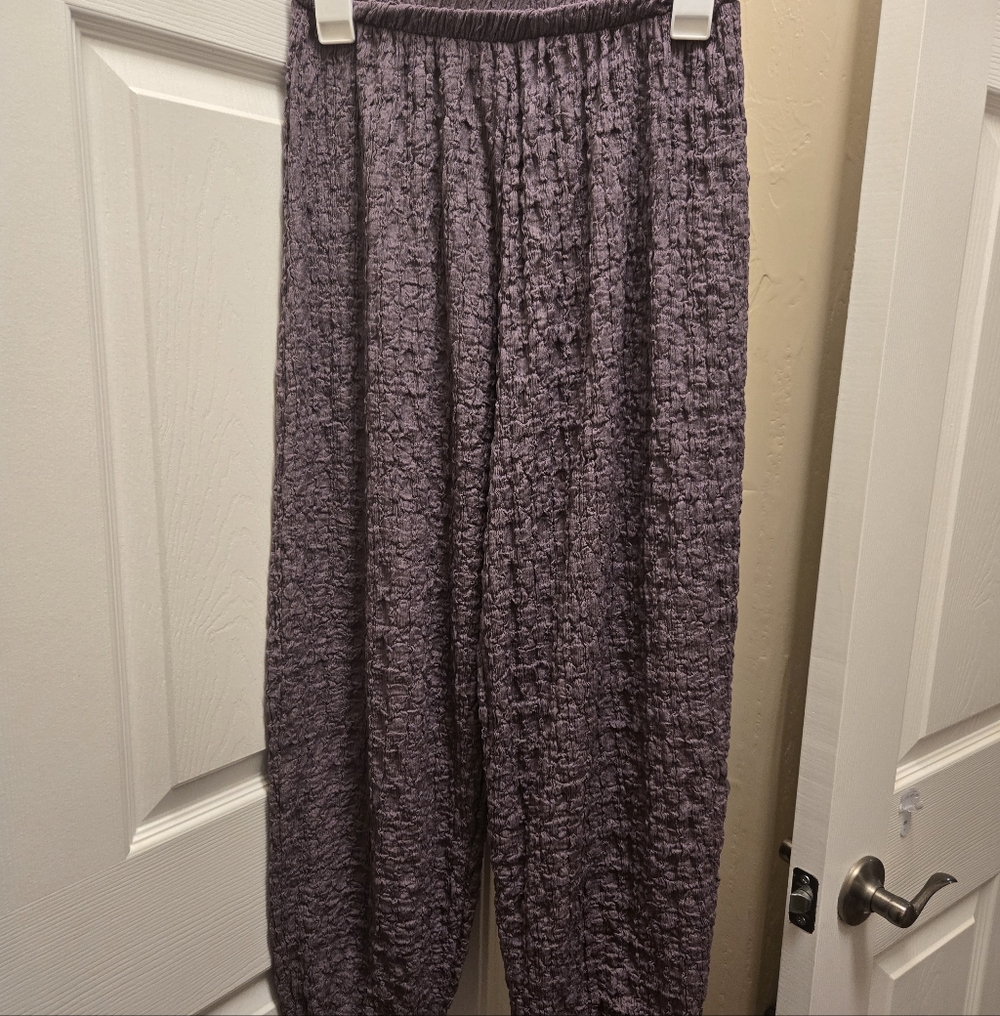 Zara BalloonTextured Purple Pants